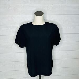 Vintage 80’s Gregg’s Petite black short sleeve top Size 10
